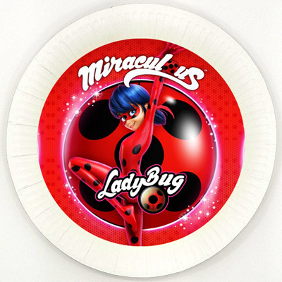 "Супер дівчина" - Тарілочки 18 см (упаковка 8 шт), фото 1