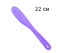 Шпатель косметологический для шугаринга нанесения масок парафина пластиковый цветной большой 22 см фиолетовый