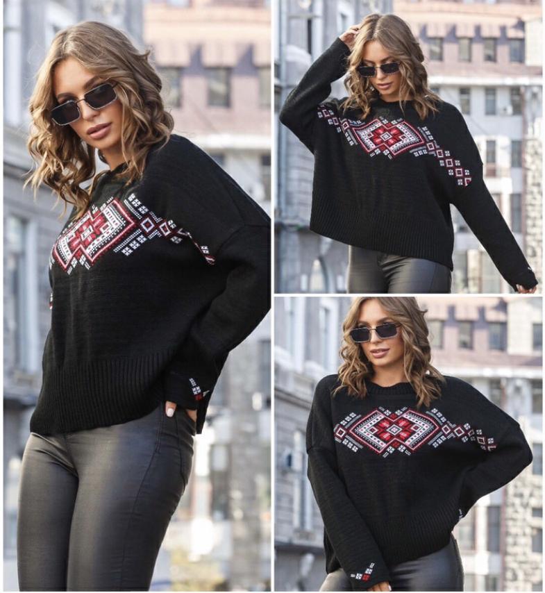 Жіночий в'язаний светр (42-48 універсальний розмір) СП