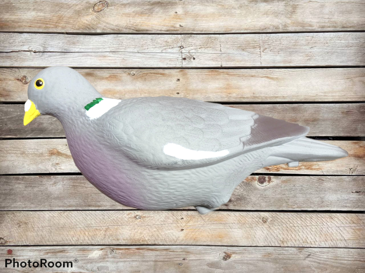Подсадное чучело голубь пластмассовый 30 см на палке - фото 1 - id-p1419413325