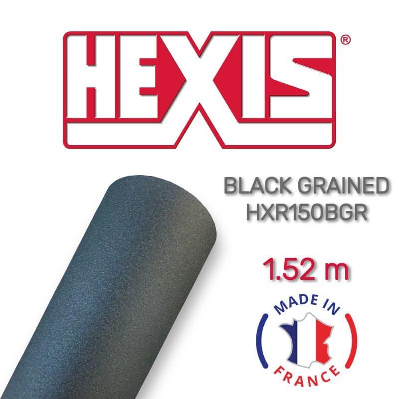 Hexis HXR150BGR Black Grained — текстурована, чорна матова плівка 1.23 м