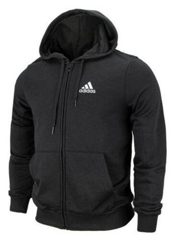 Толстовка чоловіча Adidas M BL ft fz Hd чорна GK9044, фото 2