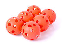 Набор мячей для игры в флорбол Vinex VPPB-S70S6 G (6шт.) Оранжевый