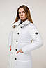 Зимова тепла жіноча куртка білого кольору, фото 6