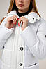 Зимова тепла жіноча куртка білого кольору, фото 7