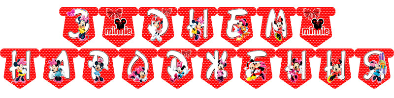 "Мінні Маус" - Гірлянда Букви довжина - до 2м., УКР, фото 1