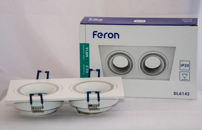 Вбудований світильник FeronDL6142 білий, фото 1