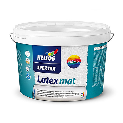 Латексна інтер'єрна фарба Helios Spektra Latex Mat матова 1л, фото 1