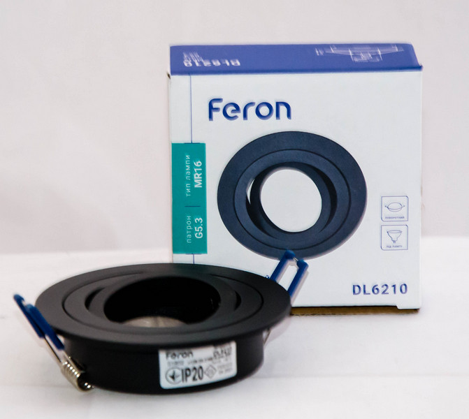Вбудований світильник Feron DL6210 черний