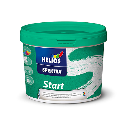 Мийна фарба для стін і стелі Helios Spektra Start 2 л, фото 1