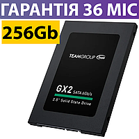 256GB SSD диск Team GX2, твердотельный ссд 2.5" накопитель 256 гб для ПК и ноутбука acer, asus, lenovo