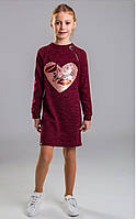Платье для девочки р.116-134 см Теплая туника для девочки