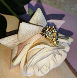 Срібний персень із жовтими сапфірами "Метелик", розмір 18,4, фото 3