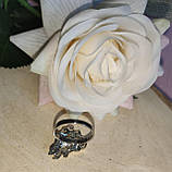 Срібний персень із жовтими сапфірами "Метелик", розмір 18,4, фото 4