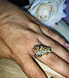 Срібний персень із жовтими сапфірами "Метелик", розмір 18,4, фото 5