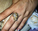 Срібний персень із жовтими сапфірами "Метелик", розмір 18,4, фото 6