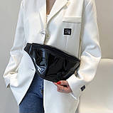Жіноча прозора бананка дитяча поясна сумка чорна, фото 5