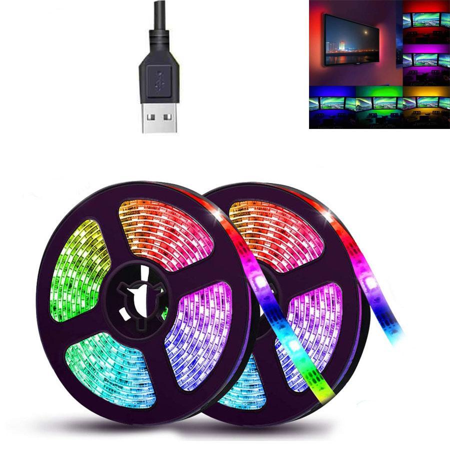 Светодиодная лента RGB 5м от usb с управлением через телефон  (ID#1460220008), цена: 299 ?, купить на Prom.ua