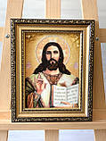 Ікона з янтаря "Ісус Христос" 15x20 см, ікона з бурштину Ісус Христос 15x20 см, фото 4