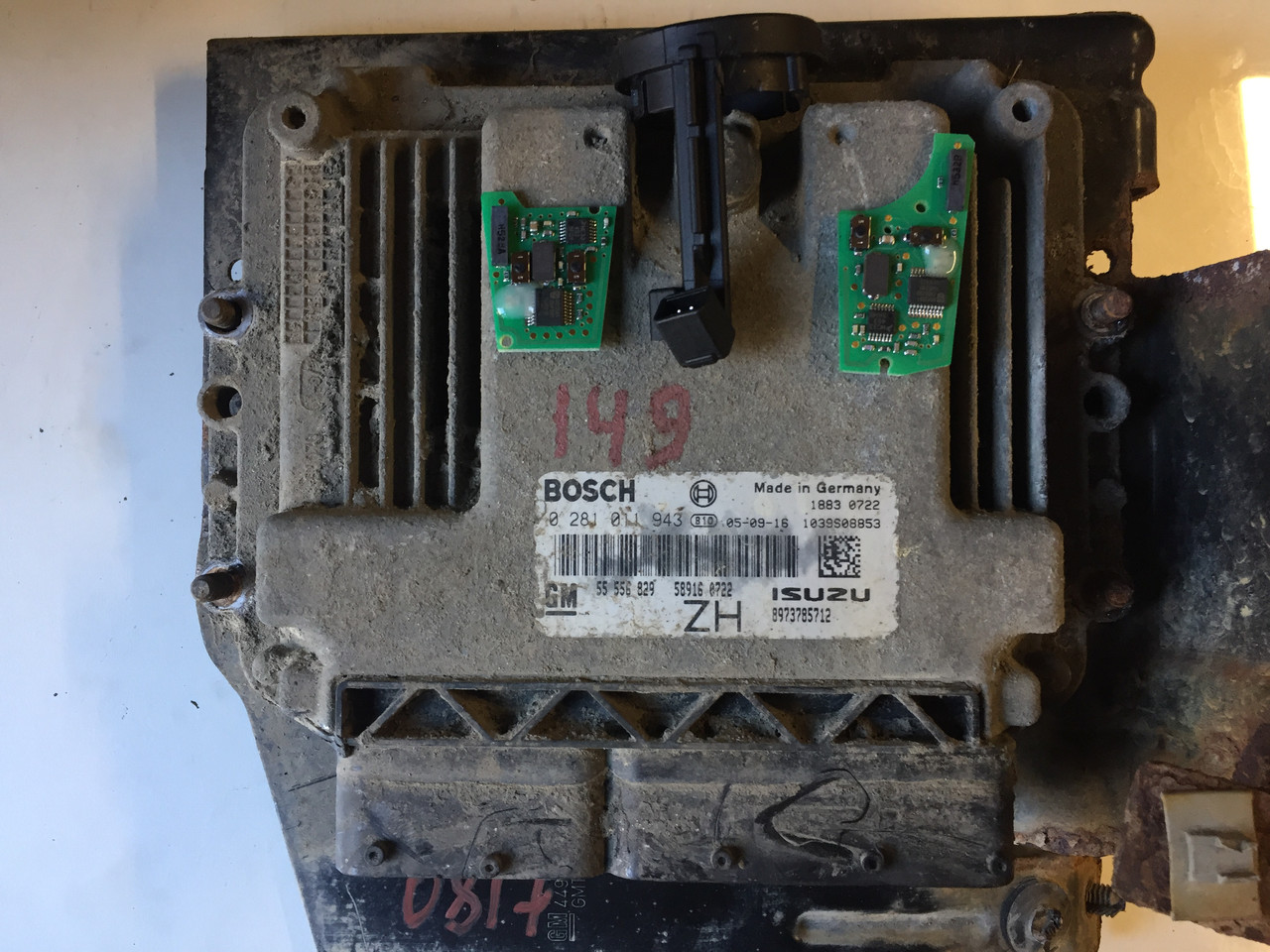 Блок управління двигуном Opel Astra 1.7 cdti z17dth.0281011943,55556829,8973785712 №149