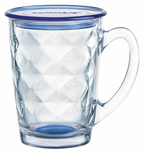 Чашка скло 320мл "Luminarc.New Morning Diamond Blue" з кришкою №P8097/02313(6)(48)