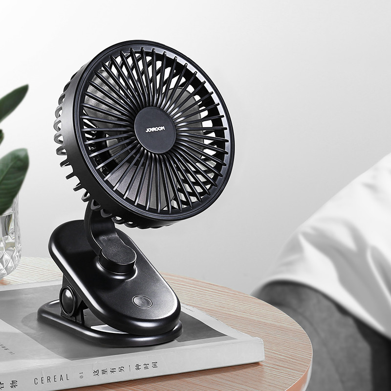 Вентилятор настільний з прищепкою |3 швидкості| JOYROOM Clip Fan 360° JR-CY288 Чорний