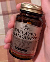 Марганець Solgar Chelated Manganese 100 tabs, фото 4