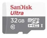 Карта пам`яті 32Gb Micro-SDHC(UHS-1) SanDisk Ultra 100Mb/s class10 №4384