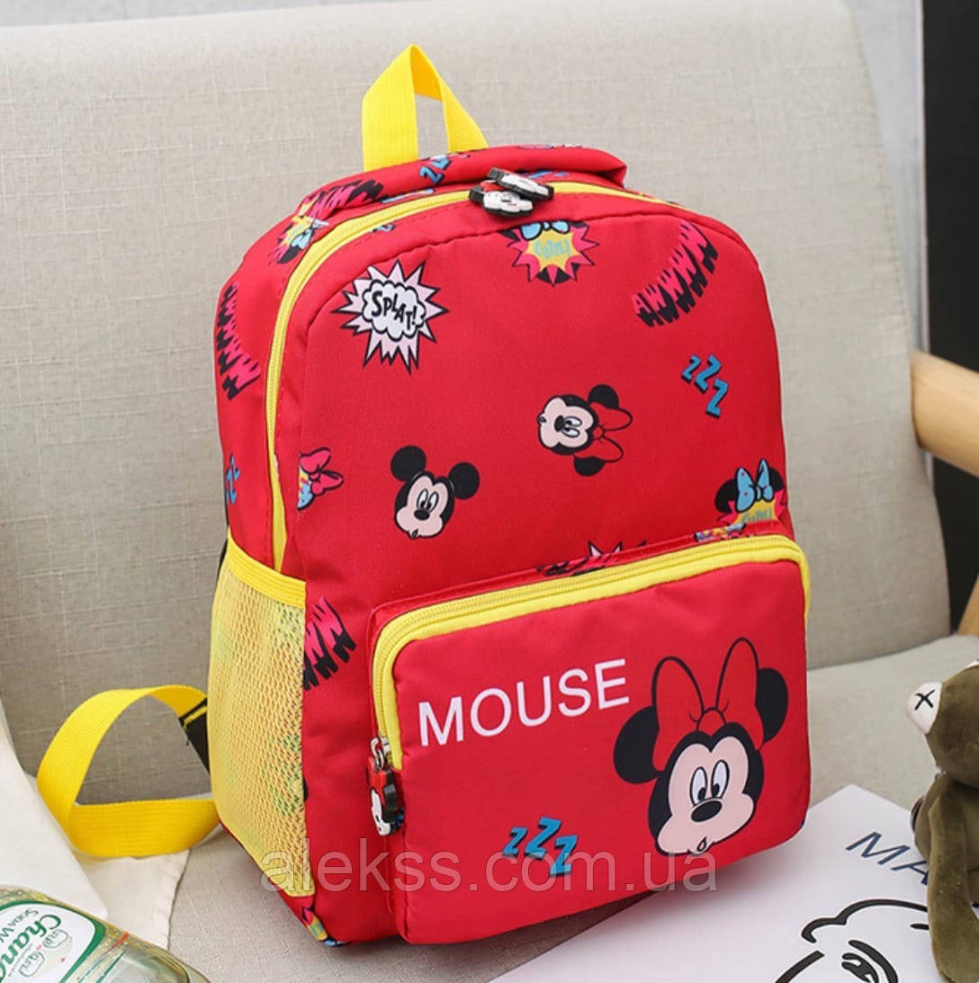 Детский рюкзак для девочек Микки-Маусом с передним карманом - фото 6 - id-p1460256252