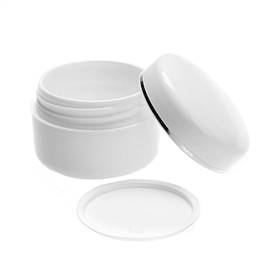 Баночка для крему біла 15гр герметична баночка з кришкою банку для сипучих матеріалів, косметична баночка креманка 15 мл