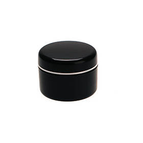 Баночка для крему чорна 5 гр герметична баночка з кришкою банку для сипучих матеріалів, косметична баночка креманка 5 мл