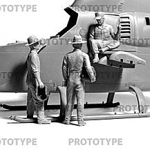 Пілоти вертольотів США (війна у В'єтнамі). Набір пластикових фігурок. 1/32 ICM 32114, фото 5