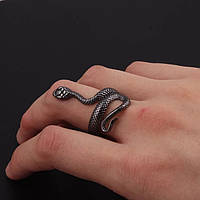 Кольцо Черная Змея колечко готика косплей Гарри Поттер пожиратели смерти Хеллоуин серебро