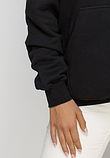 Кофта Defend, Толстовка Дефенд чоловіча з капюшоном чорна,Худі Дефенд з кишенею кенгуру трикотажна, Бавовна, фото 6
