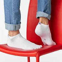Чоловічі однотонні шкарпетки сліди зі смужками