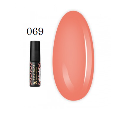 Гель-лак F.O.X. Shot Spectrum Gel Vinyl 069 абрикосово-кораловий 5 мл, фото 1