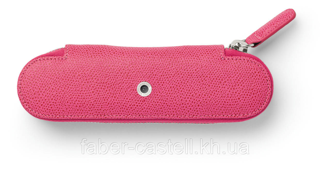 Шкіряний футляр на 2 ручки Graf von Faber-Castell Standard case Epsom, Electric Pink, колір рожевий, 118877