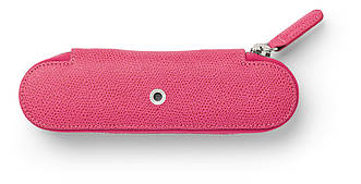 Шкіряний футляр на 2 ручки Graf von Faber-Castell Standard case Epsom, Electric Pink, колір рожевий, 118877
