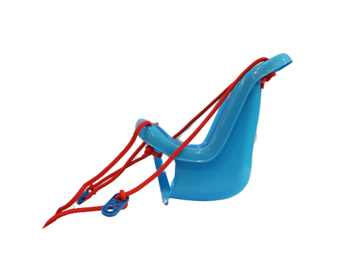 Детские универсальные пластиковые подвесные качели Технок для ребенка для дома улицы со спинкой голубые - фото 3 - id-p1460301060