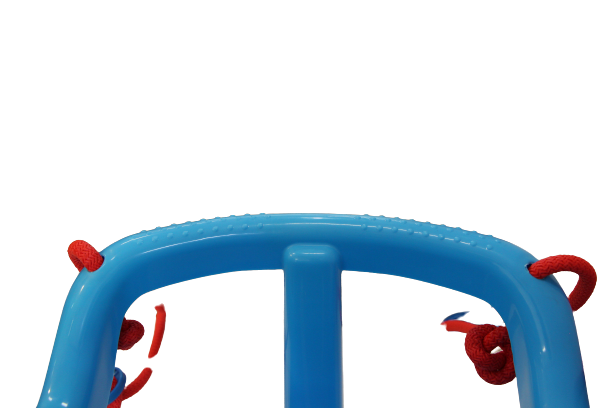 Детские универсальные пластиковые подвесные качели Технок для ребенка для дома улицы со спинкой голубые - фото 5 - id-p1460301060