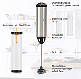 Капучинатор спінювач Electric Milk Frother Спінювач молока та вершків, електричний 19000 об/хв, фото 7