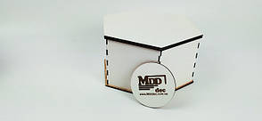 Коробка подарункова шестикутник із ДВП 20*10,5 біла, фото 2