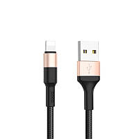 USB Cable Hoco X26 Xpress Lightning Black/Gold 1m