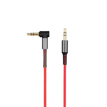 Кабель 3,5"-3.5" 1m Hoco Red (UPA-02) (пружина), фото 1