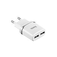 Сетевое зарядное устройство Hoco 2USB C12 2.4A White