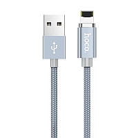USB Cable Hoco U40A Magnetic Adsorption Lightning Grey 1.2m
