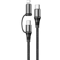 Cable Hoco X50 Exquisito PD Type-C to Type-C/Lightning (60W) Black 1m