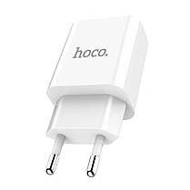 Зарядний пристрій 2USB Hoco C63A LCD 2.1A White, фото 2