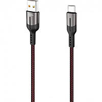 USB Cable Hoco U68 Gusto Flash Type-C Black 1.2m (5A)