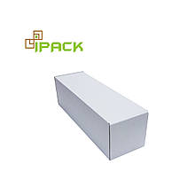 Коробка картонна самозбірні 310х95х95 мм біла мікрогофрокартон